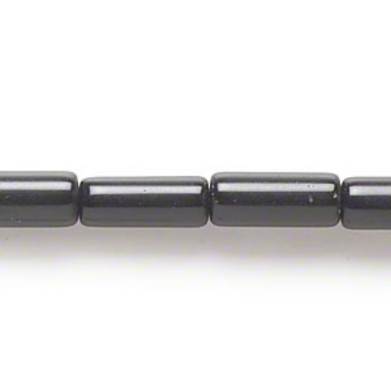 Picture of Obsidian 14x6mm-16x7mm round Tube Black x25