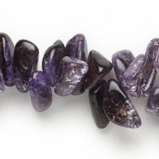 Picture of Ice flake quartz (dyed/heated) dark grape extra-large Hawaiian chip x38cm