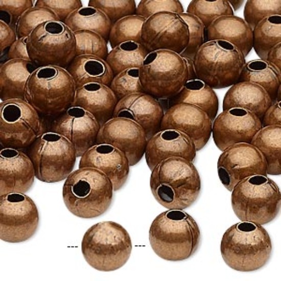 Image de Metal Bead 8mm round Antique Copper x15