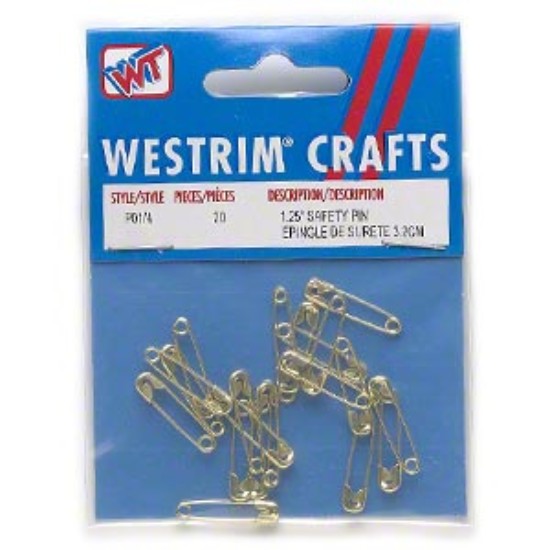 Изображение Safety pin 32mm Gold x20