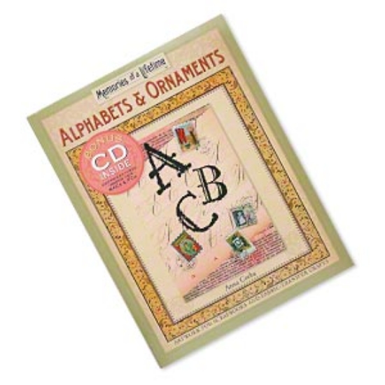 Picture of  "Alphabets & Ornaments: Artwork for Scrapbooks and Fabric-Transfer Crafts, Memories of a Lifetime™ series" by Anna Corba.