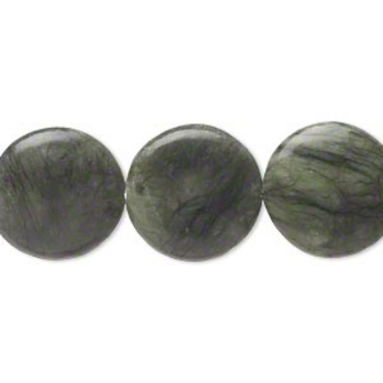 Picture of Jungle "Jasper" (natural) 15mm puffed flat round x38cm