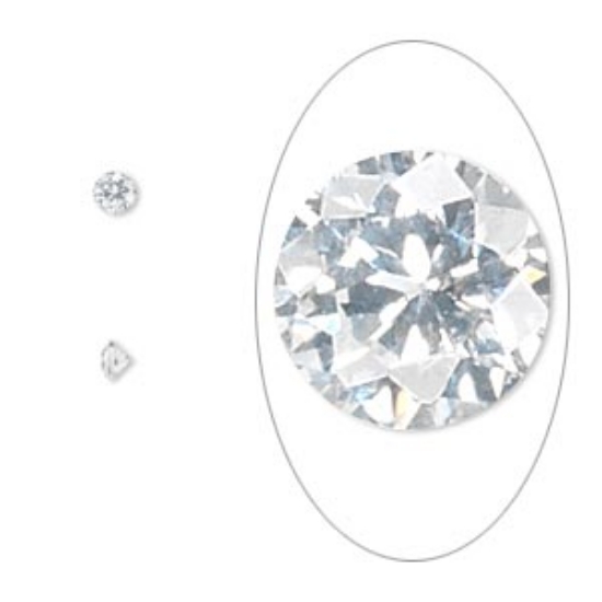 Picture of Cubic Zirconia Gem 3mm faceted round x10