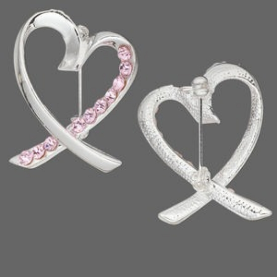 Picture of Brooch Ribbon 30x22mm w/ Rhinestones x1