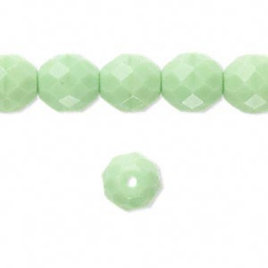 Picture of Fire-Polished 10mm Opaque Green x10