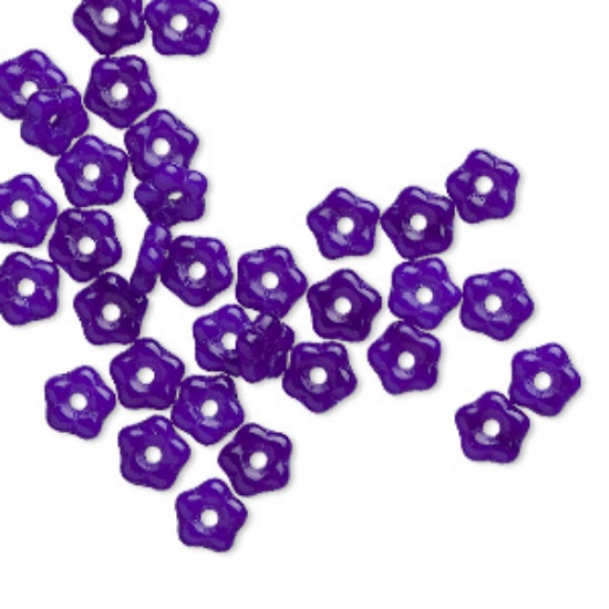 Picture of  Preciosa Flower 5mm Opaque Sapphire x95