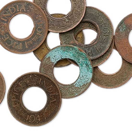 Picture of East Indian Coin 21mm Antiqued Copper x1