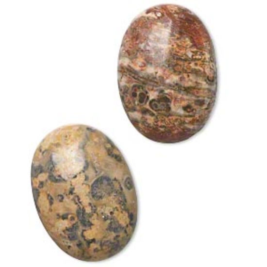 Picture of Cabochon Leopardskin Jasper 25x18mm oval x1