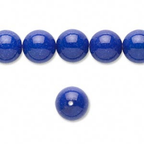 Picture of Mountain "Jade" 10mm Lapis Blue x10