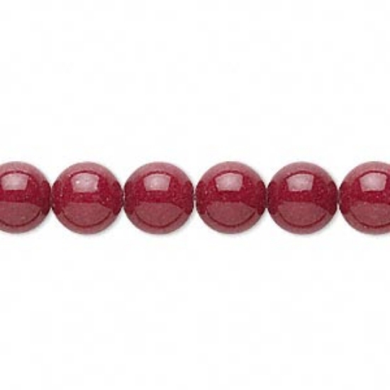 Picture of Mountain "Jade" (dyed) 8mm round Red x40cm