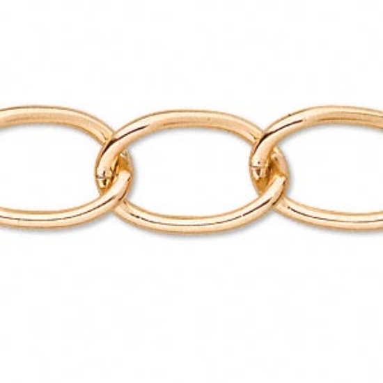 Picture of Aluminum Chain Twisted 22x15mm Gold Tone x1m