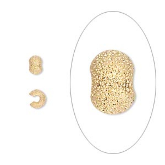 Picture of Crimp Cover 4mm Stardust 24kt Gold Plated x20