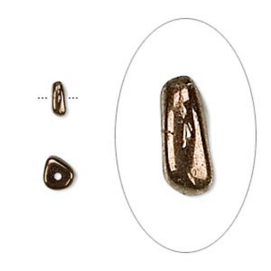 Picture of Preciosa bead 6x3mm flat triangle Light Bronze x20