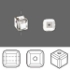 Picture of Swarovski 5601 Cube 8mm Crystal Silver Shade B 8mm x1