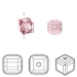Picture of Swarovski 5601 Cube 8mm Light Rose x1