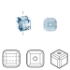 Picture of Swarovski 5601 Cube 8mm Light Sapphire x1