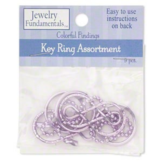 Picture of Finding and Chain Assortiment Anodized Steel Purple x1