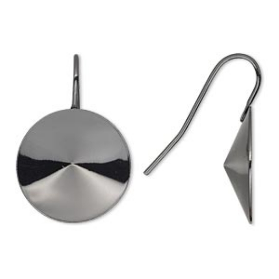 Picture of Earwire Fishhook 18mm rivoli Gunmetal x2