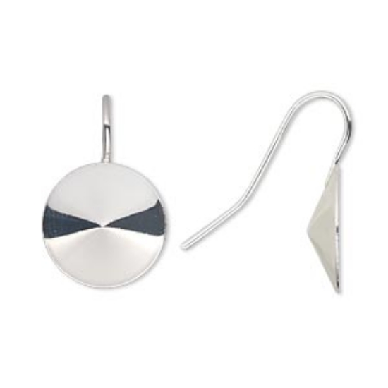Picture of Earwire Rivoli 14 mm Silver Tone x2