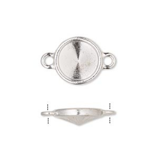 Picture of Link setting SS47 rivoli Rhodium Finished x1