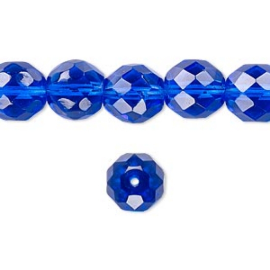 Picture of Fire-Polished 10mm Light Cobalt x10