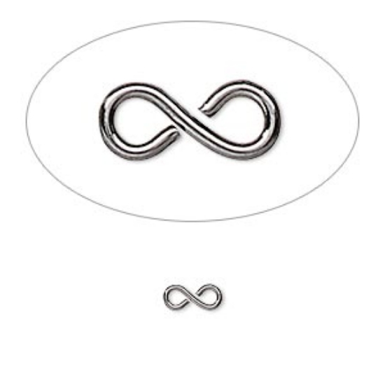 Picture of Link 7x3mm Figure "∞" Gunmetal Plated  x100