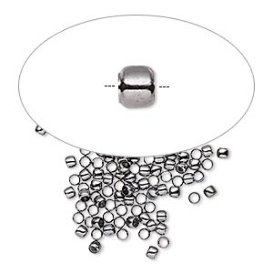 Picture of Crimp Bead 2mm round Gunmetal x100