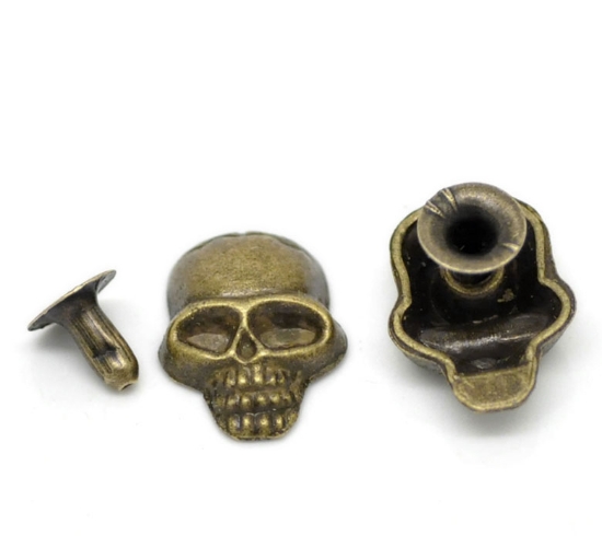 Picture of Rivet Skull 16x12mm Antique Bronze x5