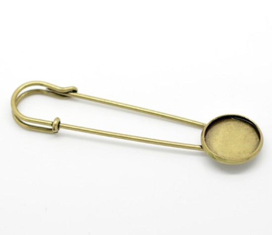 Bild von Brooch Setting 16mm round Bronze x1