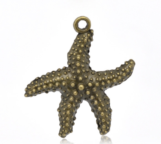 Picture of Pendant Sea Star 40x37mm Bronze x5
