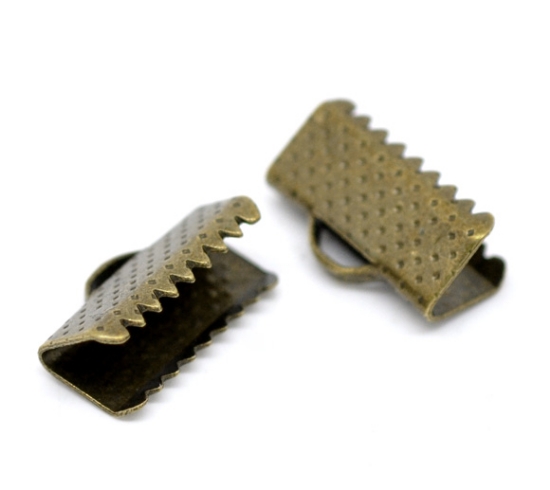 Picture of Flat End Crimp 13mm Bronze x20