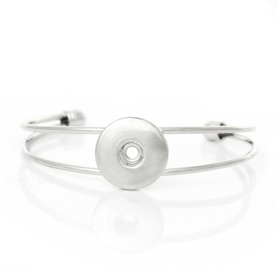 Picture of Chunk Bracelet Cuff 15,5cm Silver Tone x1