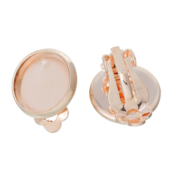 Picture of Ear Clip setting 12mm round Rose Gold x10