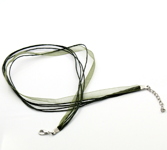 Picture of Organza Necklace with lobster clasp 43cm Green x1