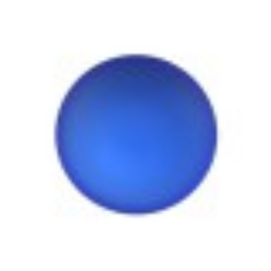 Picture of Cabochon, Lunasoft, lucite, blauw , 12mm rond.