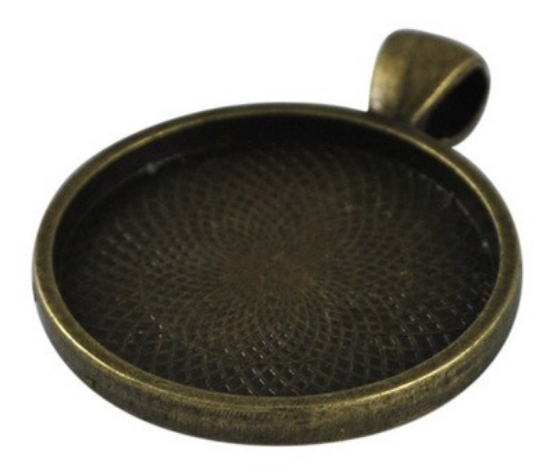 Picture of Pendant setting 25mm round Bronze x5