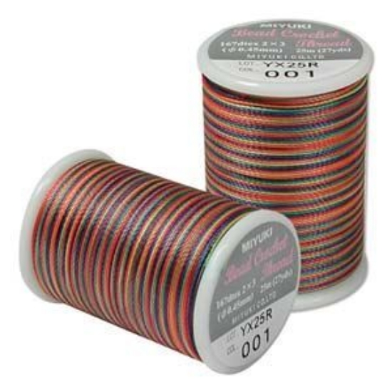 Picture of Miyuki Bead crochet 0.45mm Rainbow x25m