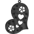 Picture of Filigree Heart 42x31mm Black x1