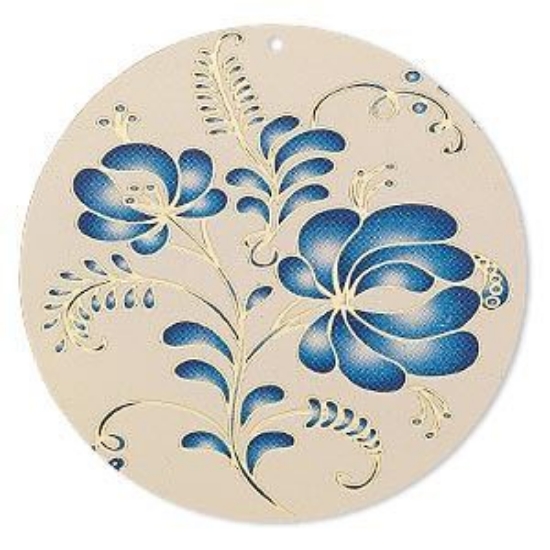 Picture of Pendant Floral Design 47mm Gold Tone x1