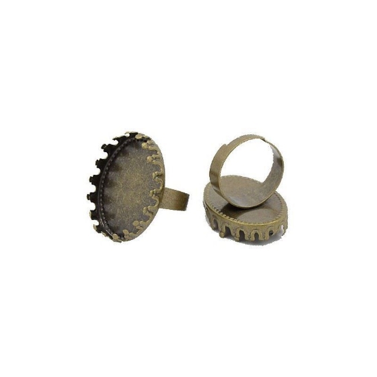 Picture of Ring Setting  25x18mm oval  Bronze x5
