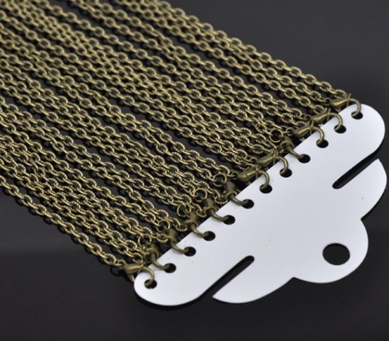 Picture of Necklace 51cm - Jasseron Chain textured 4.2x2.8mm Bronze x12