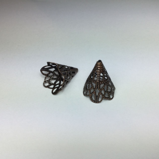 Picture of Cone Filigree Ø20mm Antique Copper x10