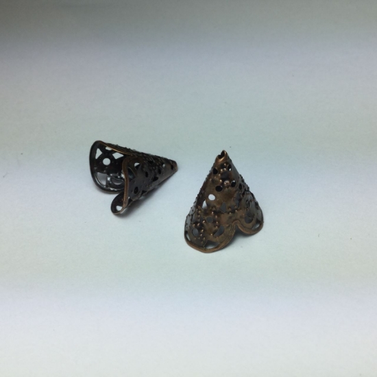Picture of Cone Filigree Flat Ø14mm Antique Copper x10