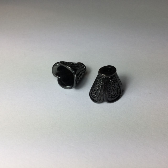 Picture of Cone Flat Oval Flower 16x13x12mm Gunmetal x2