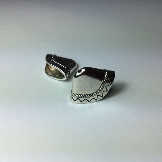Изображение Cord End Flat 17x23x8mm Antique Silver x2