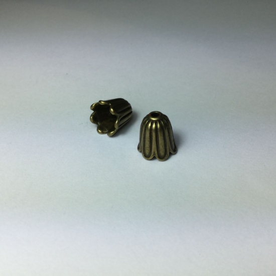 Picture of Cord End Flower Ø7mm Bronze x10