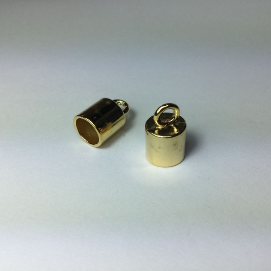 Picture of End Cap w/ Loop Ø8mm Gold Plate x2