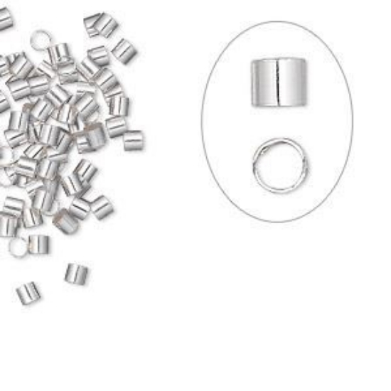 Picture of Argentium® Silver Tube Crimp 2.5x2mm x10