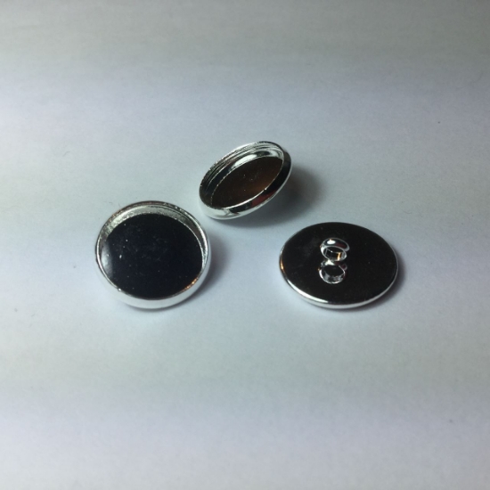 Picture of Button setting 12mm round Silver x5