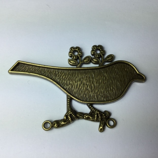 Picture of Pendant setting Bird 63x42x4mm Bronze x1